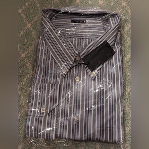 Marcus brand navy and white striped shirt size 51. Big & Tall
